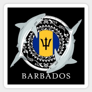 Caribbean Reef Shark Flag of Barbados Magnet